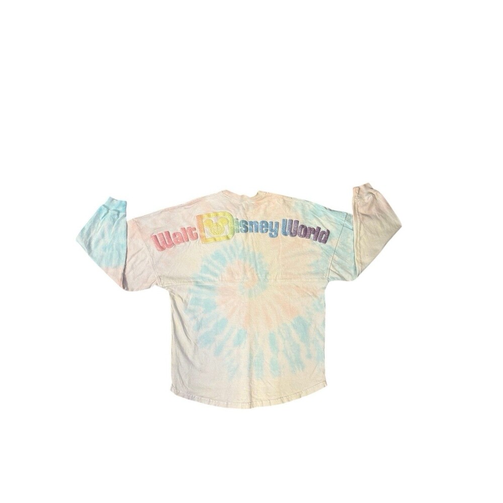 Disney Parks Disney World Spirit Jersey Cotton Candy Tie Dye Shirt Size XS